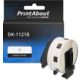 PrintAbout Huismerk vervangt Brother DK-11218 Etiket Zwart op wit (24 mm)