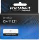 Étiquette compatible Brother DK-11221 - (23 mm x 23 mm) - Noir sur blanc