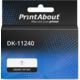 PrintAbout Huismerk vervangt Brother DK-11240 Etiket Zwart op wit (51mm x 102 mm)