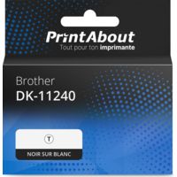 Étiquette compatible Brother DK-11240 - (51mm x 102mm) - Noir sur blanc