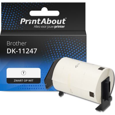 Huismerk Brother DK-11247 Etiket Zwart op wit (103 mm x 164 mm)