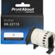 Étiquette compatible Brother DK-22113 - (62 mm) - Noir sur transparent