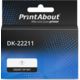 PrintAbout Huismerk vervangt Brother DK-22211 Etiket Zwart op wit (29 mm)