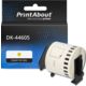 PrintAbout Huismerk vervangt Brother DK-44605 Etiket Zwart op geel (62 mm)
