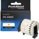 Étiquette compatible Brother DK-44605 - (62 mm) - Noir sur jaune