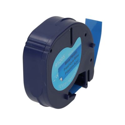 Huismerk Dymo 91205 (S0721650) Tape Zwart op blauw (12 mm)