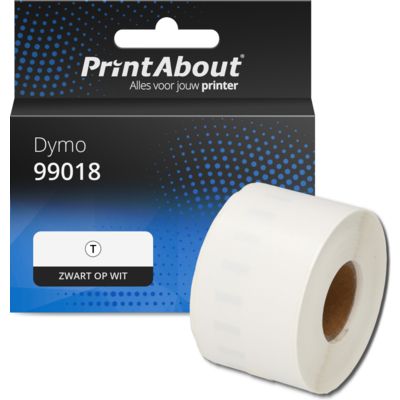 Huismerk Dymo 99018 (S0722470) Etiket Zwart op wit (38 mm x 190  mm)