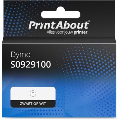 Huismerk Dymo S0929100 Etiket Zwart op wit (51 mm x 89  mm)