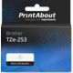 Ruban compatible Brother TZe-253 - (24 mm) - Bleu sur blanc