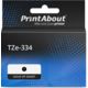 PrintAbout Huismerk vervangt Brother TZe-334 Tape Goud op zwart (12 mm)