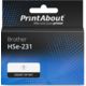 Huismerk Brother HSe-231 Tape Zwart op wit (11.7 mm)