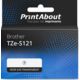 Ruban compatible Brother TZe-S121 - (9 mm) - Noir sur transparent