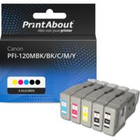 Huismerk Canon PFI-120MBK/BK/C/M/Y Inktcartridge 5-kleuren Multipack
