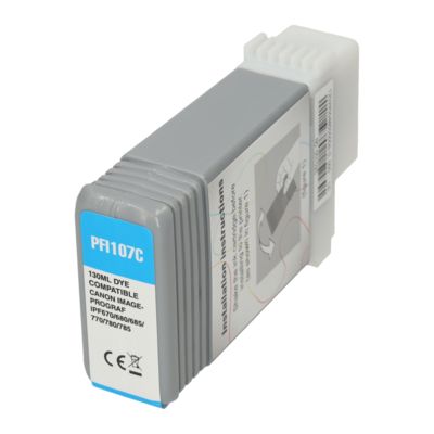 Huismerk Canon PFI-107C Inktcartridge Cyaan