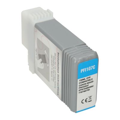 Huismerk Canon PFI-107C Inktcartridge Cyaan