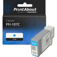 Cartouche compatible Canon PFI-107C - Cyan