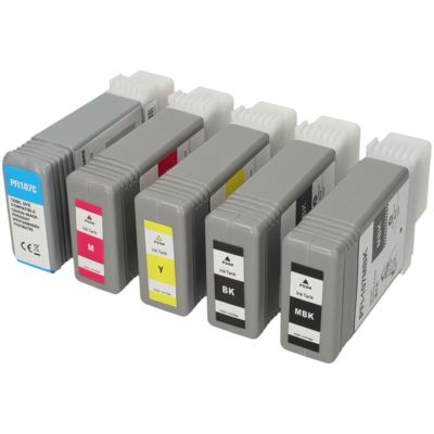 Cartouche compatible Canon PFI-107BK/MBK/C/M/Y - 5 couleurs - Multipack