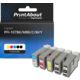 Cartouche compatible Canon PFI-107BK/MBK/C/M/Y - 5 couleurs - Multipack