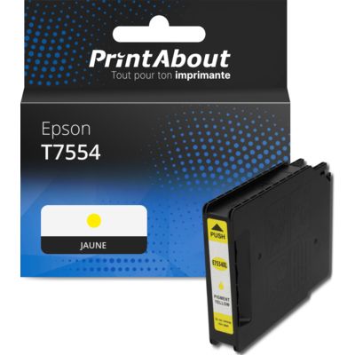 Cartouche compatible Epson T7554 - Jaune