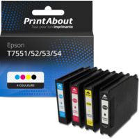 Cartouche compatible Epson T7551/52/53/54 - 4 couleurs - Multipack