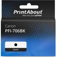 Huismerk Canon PFI-706BK Inktcartridge Zwart Hoge capaciteit