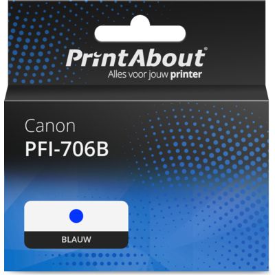Huismerk Canon PFI-706B Inktcartridge Blauw Hoge capaciteit