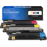 Toner compatible Kyocera TK-5135K/C/M/Y - 4 couleurs - Multipack