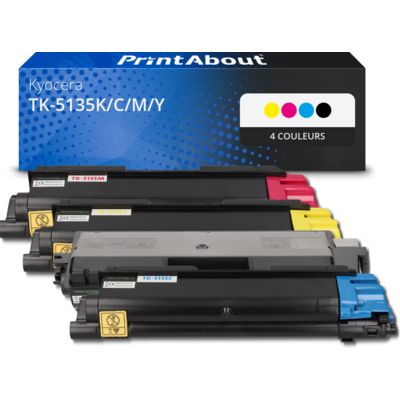 Toner compatible Kyocera TK-5135K/C/M/Y - 4 couleurs - Multipack