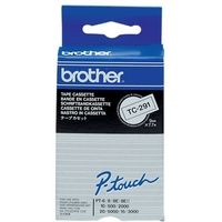 Brother TC-291 Tape Zwart op wit (9 mm)