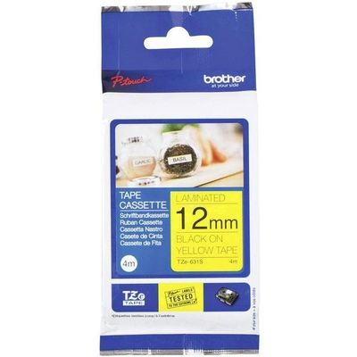 Brother TZe-631S - (12 mm) - Noir sur jaune - Ruban