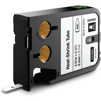 Dymo 1868809 Labeltape Zwart op Wit (6 mm)
