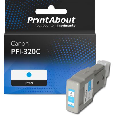 Cartouche compatible Canon PFI-320C - Cyan - Grande capacité