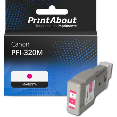 Cartouche compatible Canon PFI-320M - Magenta - Grande capacité