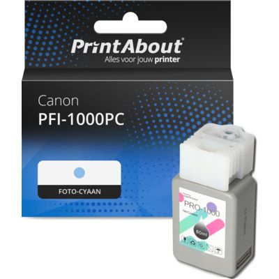 Huismerk Canon PFI-1000PC Inktcartridge Foto-cyaan