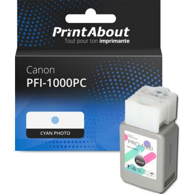 Cartouche compatible Canon PFI-1000PC - Cyan photo