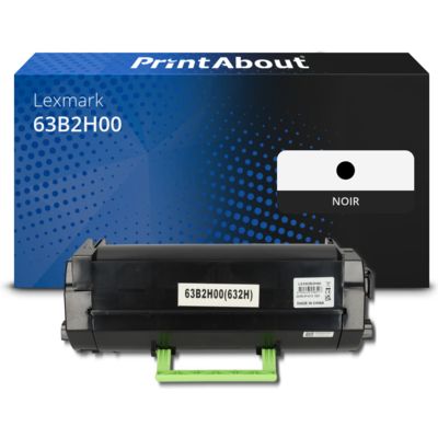 Toner compatible Lexmark 63B2H00 - Noir - Grande capacité