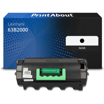 Toner compatible Lexmark 63B2000 - Noir