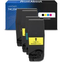 Huismerk Lexmark 74C2SK/C/M/Y0 Toner 4-kleuren Multipack Hoge capaciteit