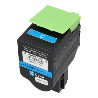 Huismerk Lexmark C232HC0 Toner Cyaan Hoge capaciteit