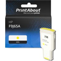 Huismerk HP F9J65A (728) Inktcartridge Geel Extra hoge capaciteit