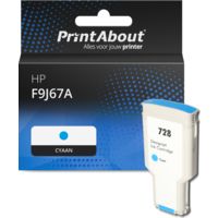 Huismerk HP F9J67A (728) Inktcartridge Cyaan Extra hoge capaciteit