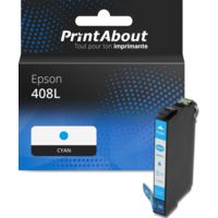 Cartouche compatible Epson 408L (C13T09K24010) - Cyan - Grande capacité