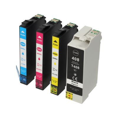 Cartouche compatible Epson 408L (C13T09K41/42/43/44010) - 4 couleurs - Grande capacité - Multipack