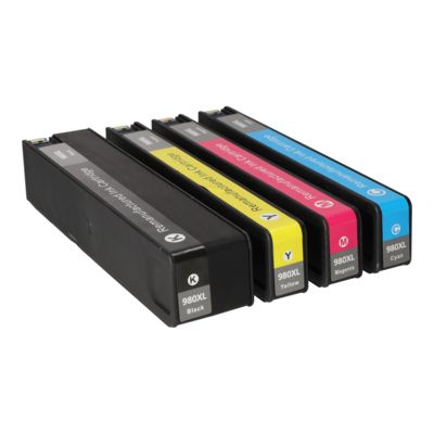 Cartouche compatible HP 981X (L0R09/10/11/12A) - 4 couleurs - Grande capacité - Multipack