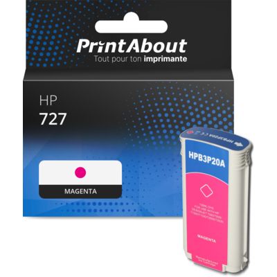 Cartouche compatible HP 727 (B3P20A) - Magenta - Grande capacité