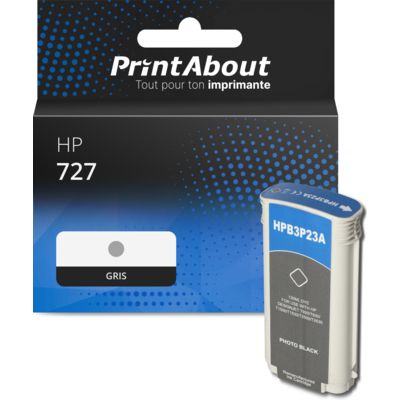 Cartouche compatible HP 727 (B3P24A) - Gris - Grande capacité