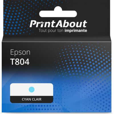 Cartouche compatible Epson T804 (C13T804500) - Cyan clair