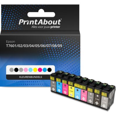 Huismerk Epson T7601/02/03/04/05/06/07/08/09 Inktcartridge Kleurenbundels Multipack