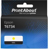 Huismerk Epson T6734 Inktcartridge Geel