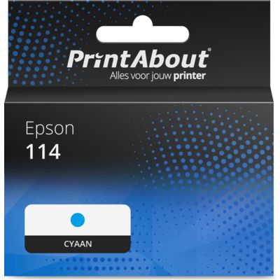 Huismerk Epson 114 (C13T07B240) Inktcartridge Cyaan